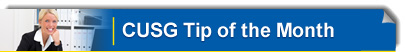 CUSG Tip of the Month