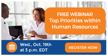 Free webinar: 'Top Priorities within HR' on October 19th. Register to attend.