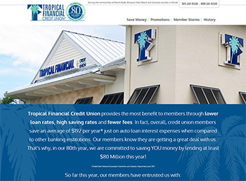 Example: Tropical Financial Microsite